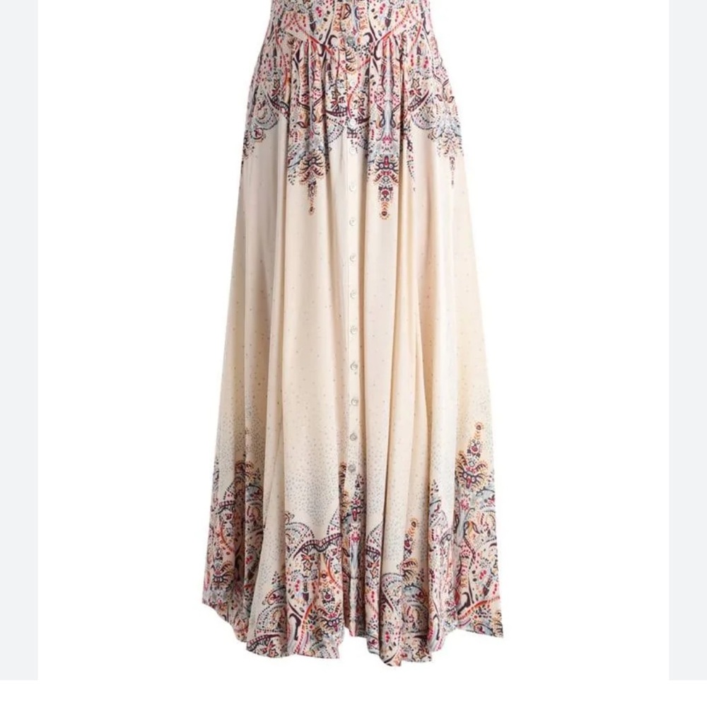 Free People Be My Baby Maxi Sundress Dress paisley print M NEW - Picture 5 of 10